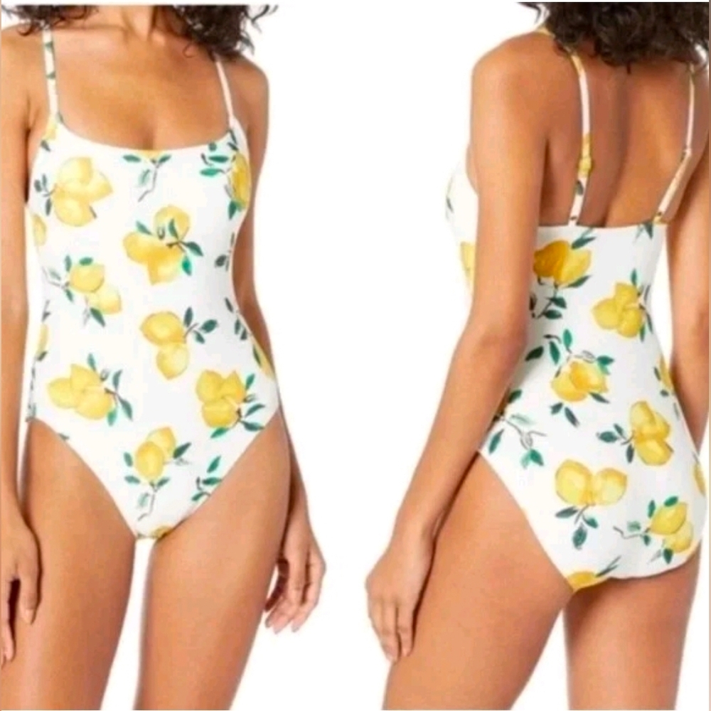 Kate Spade Lemon Print One Piece Swimsuit